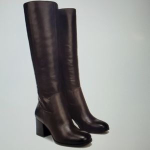 Franco Sarto,Leather Block Heel Boots Size 9M